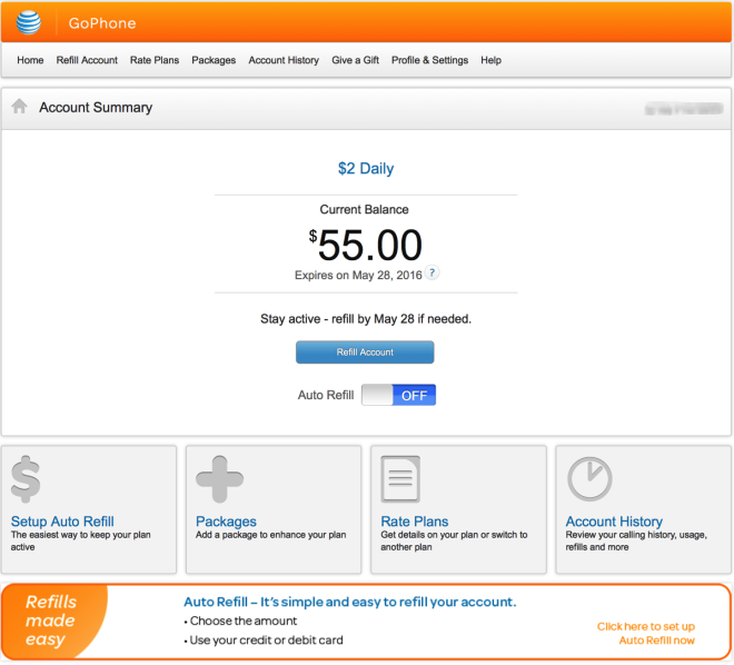 AT&T GoPhoneを渡航前にプラン変更、日本からリフィル | こたろう雑記帳