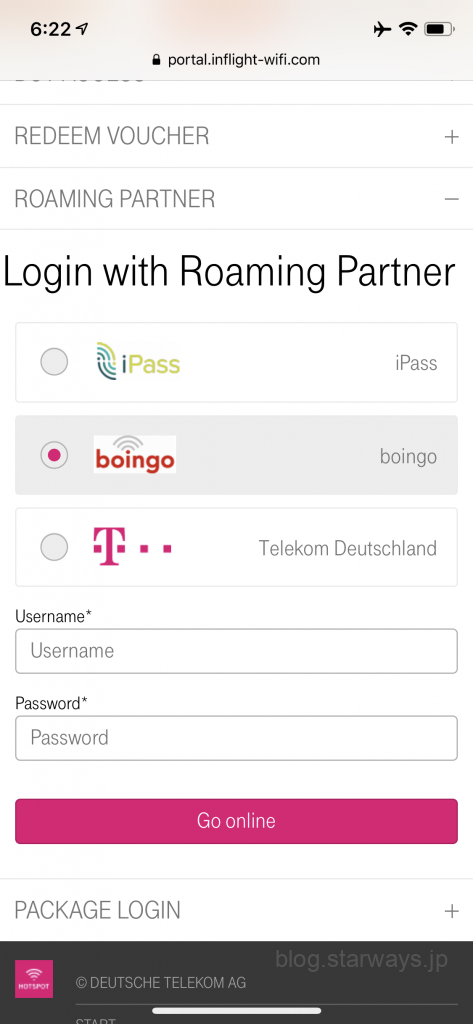 Austrian Wifi Login with roaming partner